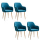 Armless Desk Chair No Distressing Ergonomic Modern Office Chair Dark Blue 4 Piece Set Gold Clearhalo 'furn' 'furn_office_chair' 'Furniture' 'Office Chairs' 'Office Furniture' 'office_chair' 7736538