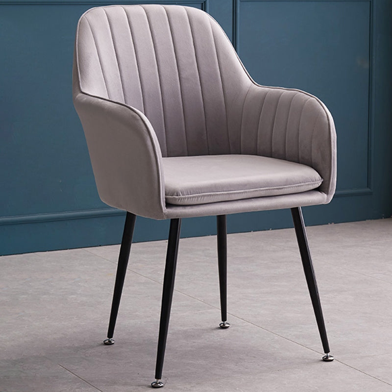 Armless Desk Chair No Distressing Ergonomic Modern Office Chair Light Gray 1 Piece Black Clearhalo 'furn' 'furn_office_chair' 'Furniture' 'Office Chairs' 'Office Furniture' 'office_chair' 7736541