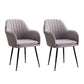 Armless Desk Chair No Distressing Ergonomic Modern Office Chair Light Gray 2 Piece Set Black Clearhalo 'furn' 'furn_office_chair' 'Furniture' 'Office Chairs' 'Office Furniture' 'office_chair' 7736542