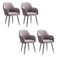 Armless Desk Chair No Distressing Ergonomic Modern Office Chair Light Gray 4 Piece Set Black Clearhalo 'furn' 'furn_office_chair' 'Furniture' 'Office Chairs' 'Office Furniture' 'office_chair' 7736543