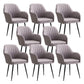 Armless Desk Chair No Distressing Ergonomic Modern Office Chair Light Gray 8 Piece Set Black Clearhalo 'furn' 'furn_office_chair' 'Furniture' 'Office Chairs' 'Office Furniture' 'office_chair' 7736545