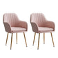 Armless Desk Chair No Distressing Ergonomic Modern Office Chair Pink 2 Piece Set Gold Clearhalo 'furn' 'furn_office_chair' 'Furniture' 'Office Chairs' 'Office Furniture' 'office_chair' 7736547