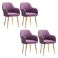 Armless Desk Chair No Distressing Ergonomic Modern Office Chair Purple 4 Piece Set Gold Clearhalo 'furn' 'furn_office_chair' 'Furniture' 'Office Chairs' 'Office Furniture' 'office_chair' 7736552