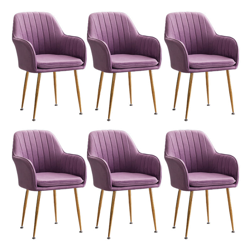 Armless Desk Chair No Distressing Ergonomic Modern Office Chair Purple 6 Piece Set Gold Clearhalo 'furn' 'furn_office_chair' 'Furniture' 'Office Chairs' 'Office Furniture' 'office_chair' 7736553