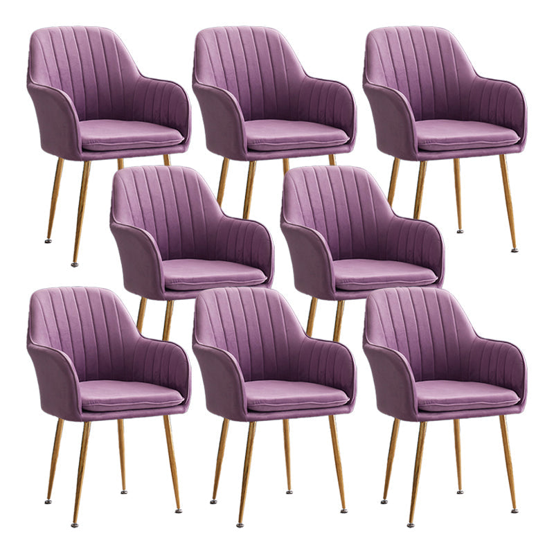 Armless Desk Chair No Distressing Ergonomic Modern Office Chair Purple 8 Piece Set Gold Clearhalo 'furn' 'furn_office_chair' 'Furniture' 'Office Chairs' 'Office Furniture' 'office_chair' 7736554
