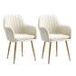 Armless Desk Chair No Distressing Ergonomic Modern Office Chair Off-White 2 Piece Set Gold Clearhalo 'furn' 'furn_office_chair' 'Furniture' 'Office Chairs' 'Office Furniture' 'office_chair' 7736555