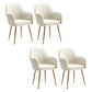 Armless Desk Chair No Distressing Ergonomic Modern Office Chair Off-White 4 Piece Set Gold Clearhalo 'furn' 'furn_office_chair' 'Furniture' 'Office Chairs' 'Office Furniture' 'office_chair' 7736556
