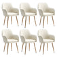 Armless Desk Chair No Distressing Ergonomic Modern Office Chair Off-White 6 Piece Set Gold Clearhalo 'furn' 'furn_office_chair' 'Furniture' 'Office Chairs' 'Office Furniture' 'office_chair' 7736557