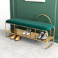 Modern Entryway Bench Cushioned Metal Seating Bench , 12.5" Width 39"L x 13"W x 24"H Green Clearhalo 'Benches' 'Chairs & Seating' 'furn' 'furn_benches' 'Furniture' 'Living Room Furniture' 7736727