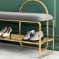Modern Entryway Bench Cushioned Metal Seating Bench , 12.5" Width Clearhalo 'Benches' 'Chairs & Seating' 'furn' 'furn_benches' 'Furniture' 'Living Room Furniture' 7736734
