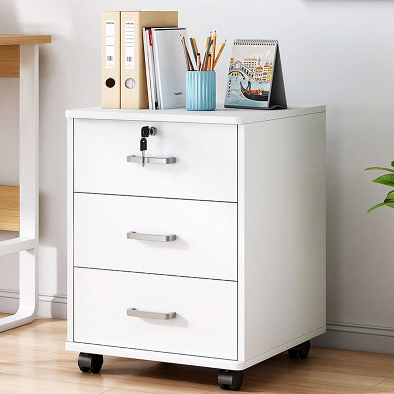 Modern File Cabinet Wooden Frame Lock Storage Filing Cabinet for Office