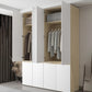 White Storage Cabinet with Drawer Contemporary Wardrobe Armoire