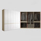 White Storage Cabinet with Drawer Contemporary Wardrobe Armoire