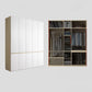 White Storage Cabinet with Drawer Contemporary Wardrobe Armoire