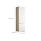 White Storage Cabinet with Drawer Contemporary Wardrobe Armoire
