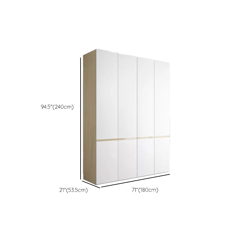 White Storage Cabinet with Drawer Contemporary Wardrobe Armoire
