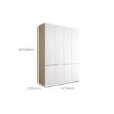 Contemporary Wardrobe Armoire with Drawer Hinged Storage Cabinet