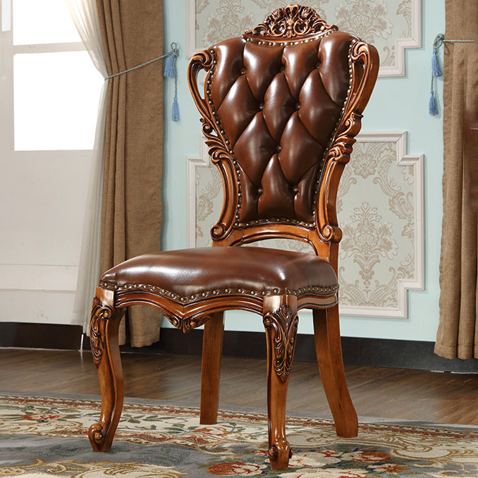 Massivholz Esszimmerstühle Glamstil armlose Esstühle für Esszimmer