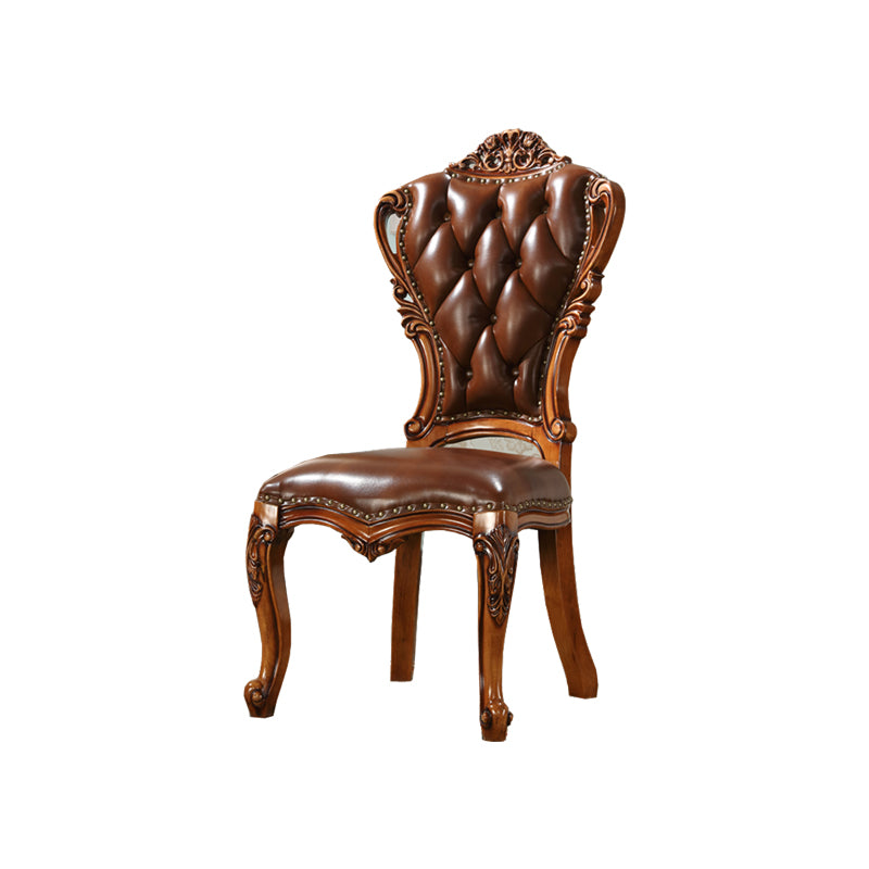 Massivholz Esszimmerstühle Glamstil armlose Esstühle für Esszimmer