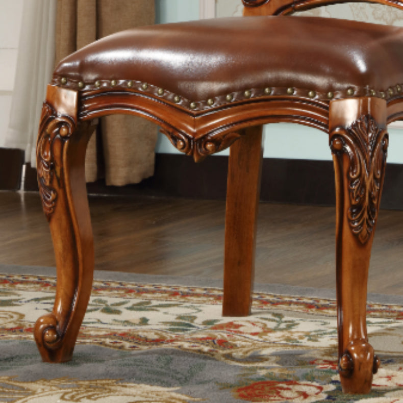 Massivholz Esszimmerstühle Glamstil armlose Esstühle für Esszimmer