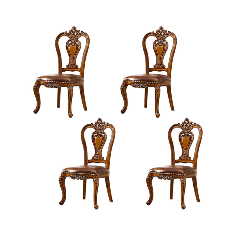 Massivholz Esszimmerstühle Glamstil armlose Esstühle für Esszimmer