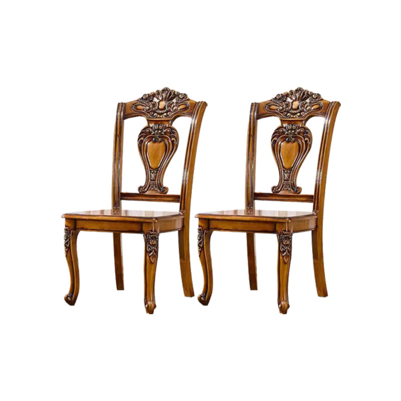 Massivholz Esszimmerstühle Glamstil armlose Esstühle für Esszimmer