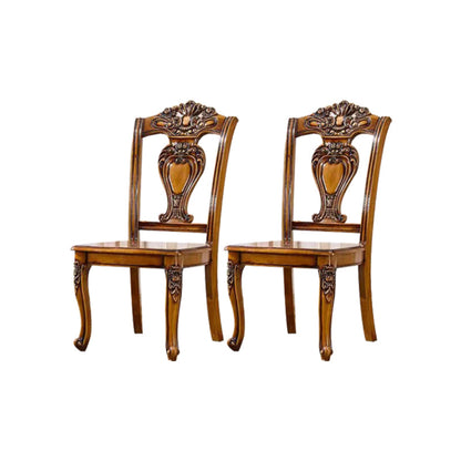 Massivholz Esszimmerstühle Glamstil armlose Esstühle für Esszimmer