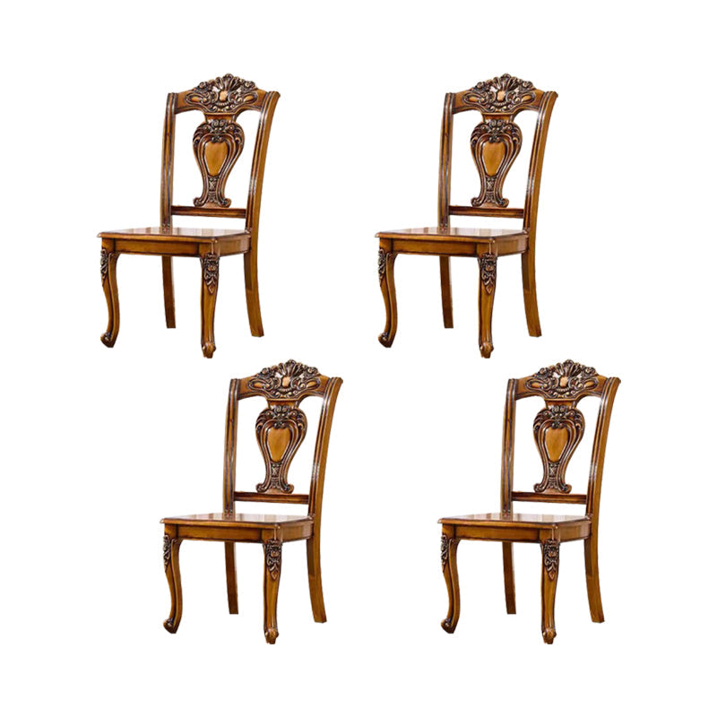 Massivholz Esszimmerstühle Glamstil armlose Esstühle für Esszimmer