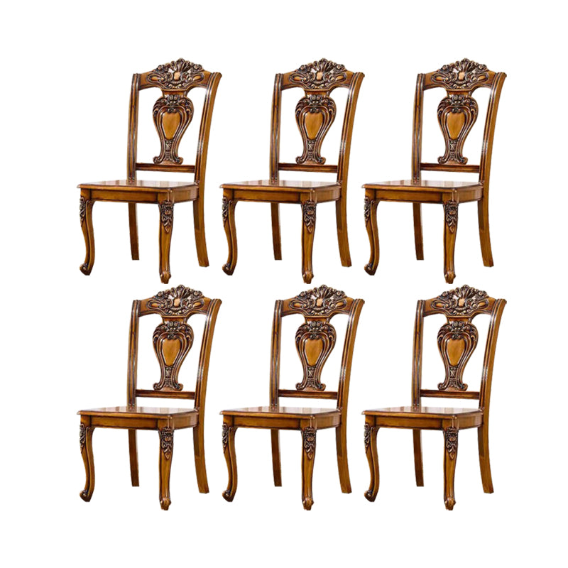 Massivholz Esszimmerstühle Glamstil armlose Esstühle für Esszimmer