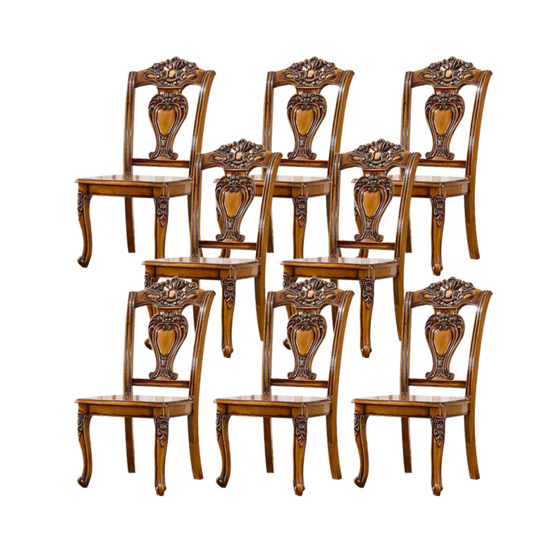 Massivholz Esszimmerstühle Glamstil armlose Esstühle für Esszimmer