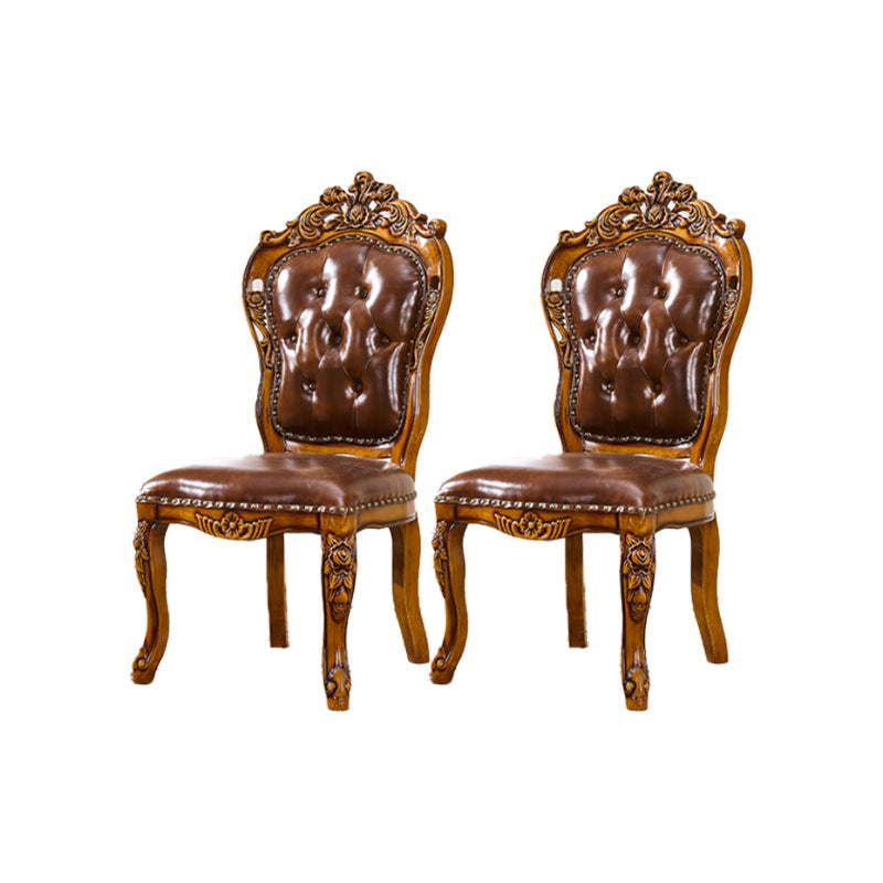 Massivholz Esszimmerstühle Glamstil armlose Esstühle für Esszimmer