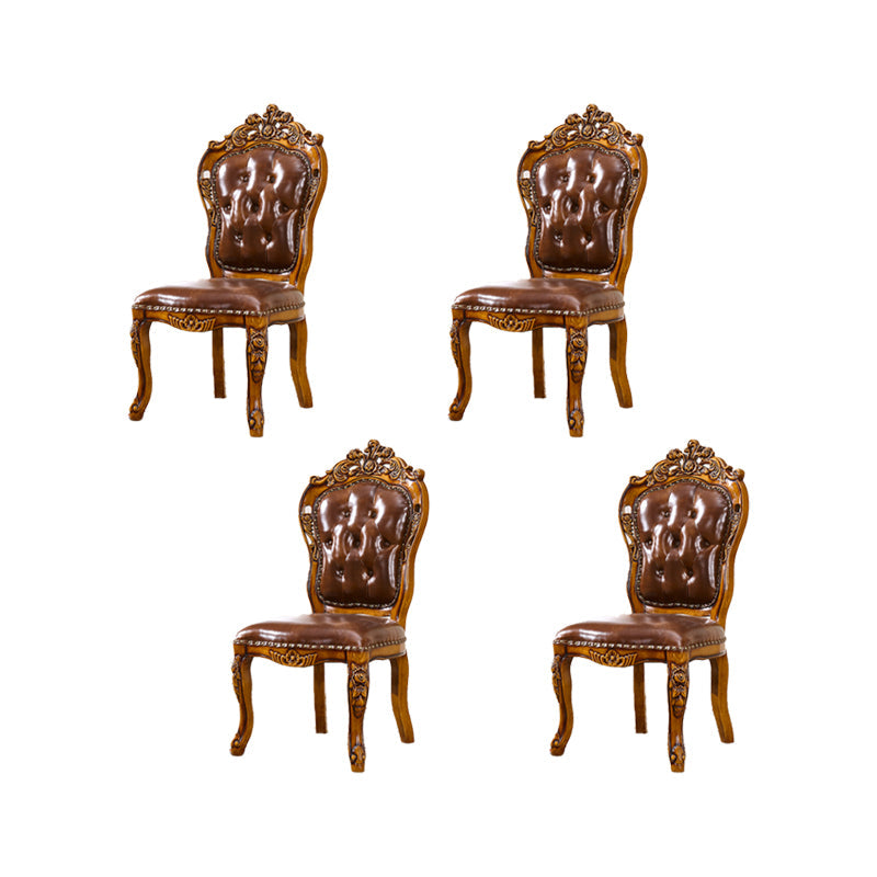 Massivholz Esszimmerstühle Glamstil armlose Esstühle für Esszimmer