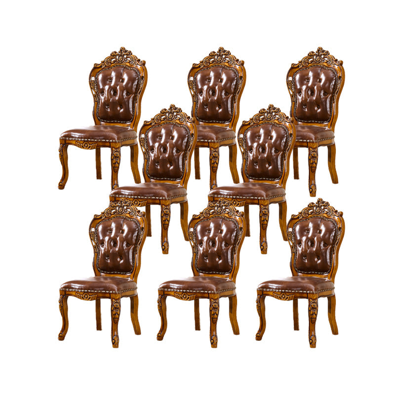 Massivholz Esszimmerstühle Glamstil armlose Esstühle für Esszimmer