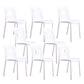 Moderne stijl zijstoel Plastic stapelbare eetkamerstoel voor eetkamer
