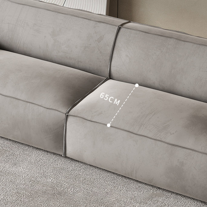 Sofá de brazo empotrado de cuero/tela genuino contemporáneo para sala de estar