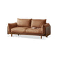 Standard Solid Wood Square Arm Sofa with Cushions Back for Living Room 71"L x 37"W x 26"H Faux Leather Clearhalo 'furn' 'furn_sofas' 'Furniture' 'Living Room Furniture' 'Sofa' 'sofas' 7739472