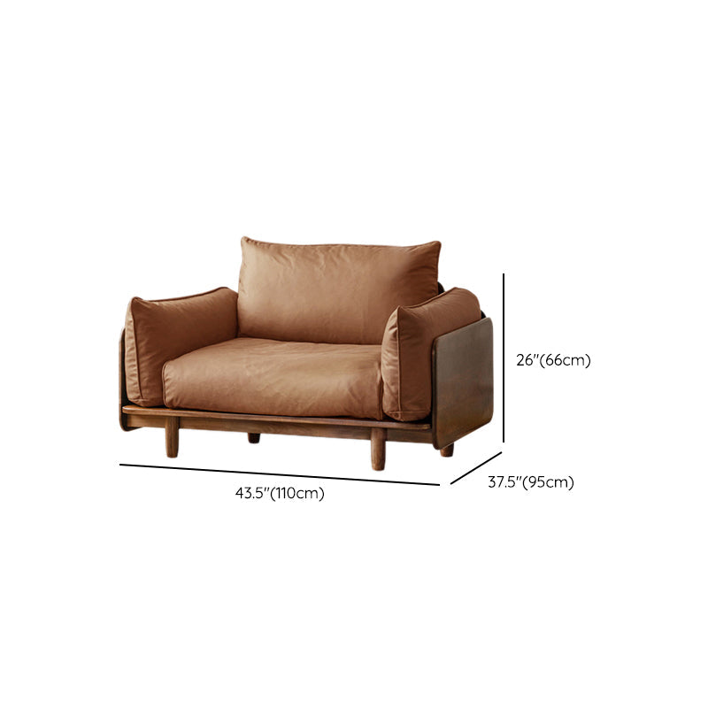 Standard Solid Wood Square Arm Sofa with Cushions Back for Living Room Clearhalo 'furn' 'furn_sofas' 'Furniture' 'Living Room Furniture' 'Sofa' 'sofas' 7739491