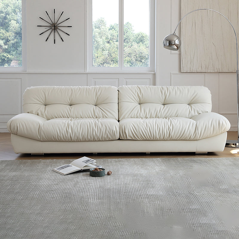 Divano senza braccio in pelle sinucina resistente alle macchie di campagna francese in marrone/beige