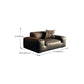 Contemporary Stain Resistant Genuine Leather Square Arm Sofa in Black Clearhalo 'furn' 'furn_sofas' 'Furniture' 'Living Room Furniture' 'Sofa' 'sofas' 7739526