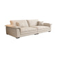 Eigentijdse massief houten kussen bovenarm Stain Resistant Fabric Sofa in beige