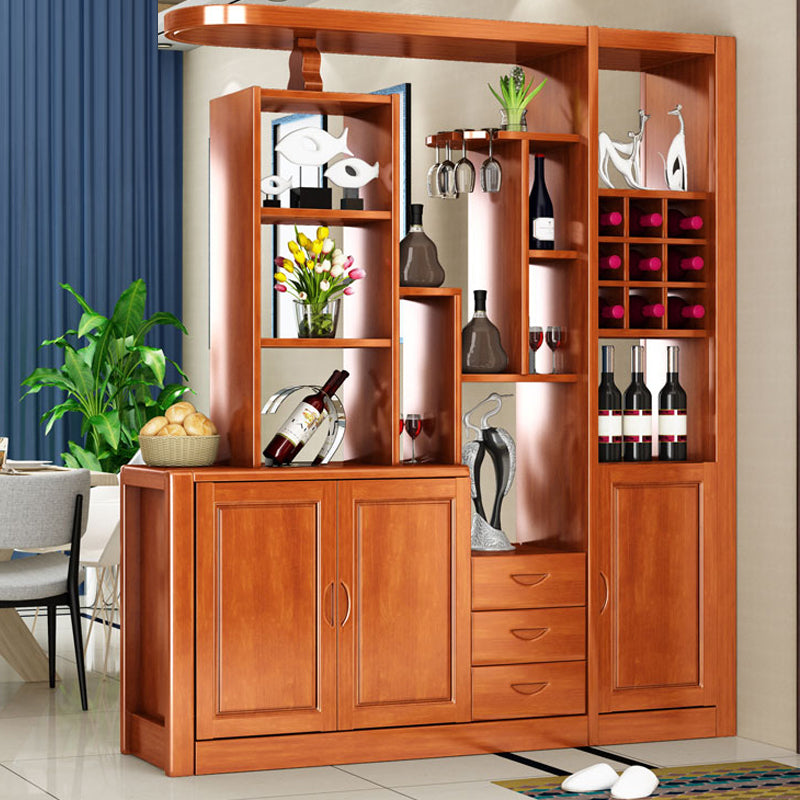 Contemporary Solid Wood 3-drawer Accent Cabinet with Door and Shelves Clearhalo 'Cabinets & Chests' 'cabinets_chests' 'furn' 'furn_cabinets_chests' 'Furniture' 'Living Room Furniture' 7739692