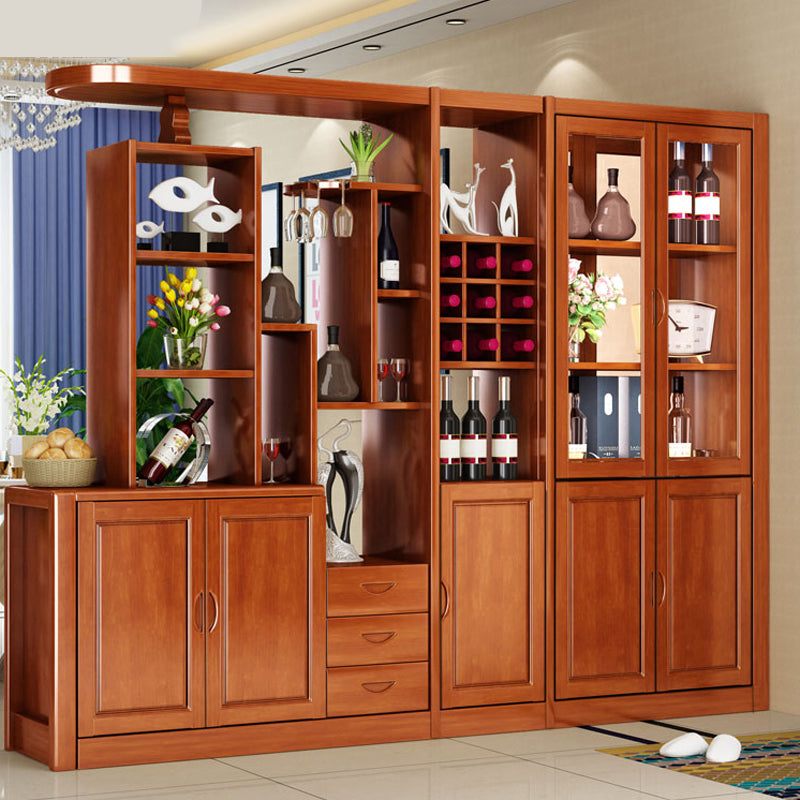Contemporary Solid Wood 3-drawer Accent Cabinet with Door and Shelves Clearhalo 'Cabinets & Chests' 'cabinets_chests' 'furn' 'furn_cabinets_chests' 'Furniture' 'Living Room Furniture' 7739694