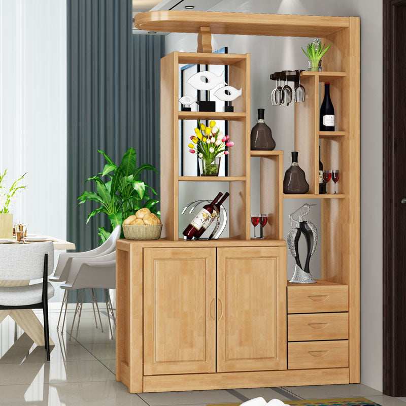 Contemporary Solid Wood 3-drawer Accent Cabinet with Door and Shelves Clearhalo 'Cabinets & Chests' 'cabinets_chests' 'furn' 'furn_cabinets_chests' 'Furniture' 'Living Room Furniture' 7739697