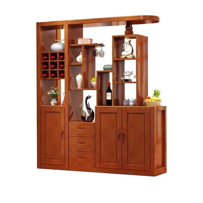 Solid Wood Modern 3-drawer Accent Cabinet with Doors and Shelves