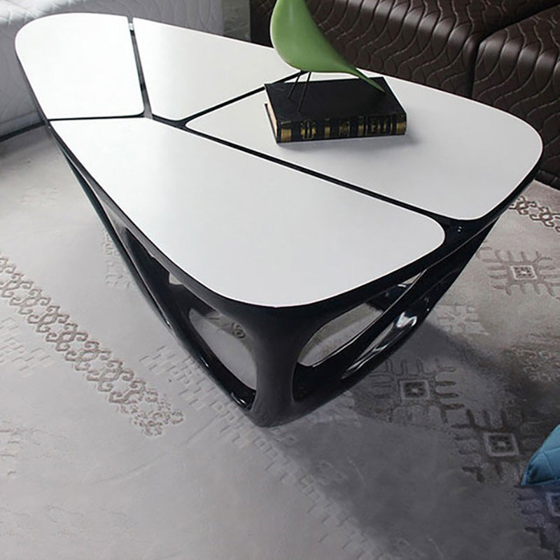 Acrylic Modern Pedestal Free-Form 1 Coffee Table for Bedroom