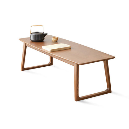 Sled Brown Solid Wood Rectangle Bedroom Modern 1 Coffee Table Solid Wood Clearhalo 'Coffee & Accent Tables' 'Coffee Tables' 'coffee_tables' 'furn' 'furn_coffee_tables' 'Furniture' 'Living Room Furniture' 7740960