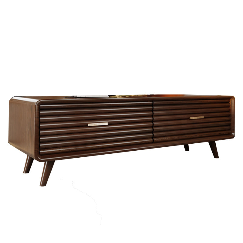 Solid Wood Mid-Century Modern Rectangle Brown Coffee Table with Storage Drawers Brown Clearhalo 'Coffee & Accent Tables' 'Coffee Tables' 'coffee_tables' 'furn' 'furn_coffee_tables' 'Furniture' 'Living Room Furniture' 7741004