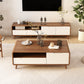4 Legs Contemporary No Distressing Coffee Table with Storage Shelf Clearhalo 'Coffee & Accent Tables' 'Coffee Tables' 'coffee_tables' 'furn' 'furn_coffee_tables' 'Furniture' 'Living Room Furniture' 7741042