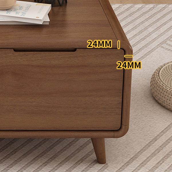 4 Legs Contemporary No Distressing Coffee Table with Storage Shelf Clearhalo 'Coffee & Accent Tables' 'Coffee Tables' 'coffee_tables' 'furn' 'furn_coffee_tables' 'Furniture' 'Living Room Furniture' 7741046