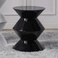 No Distressing Plastic Pedestal Modern Round 1 Coffee Table for Bedroom 14"L x 14"W x 22"H Black Clearhalo 'Coffee & Accent Tables' 'Coffee Tables' 'coffee_tables' 'furn' 'furn_coffee_tables' 'Furniture' 'Living Room Furniture' 7741074